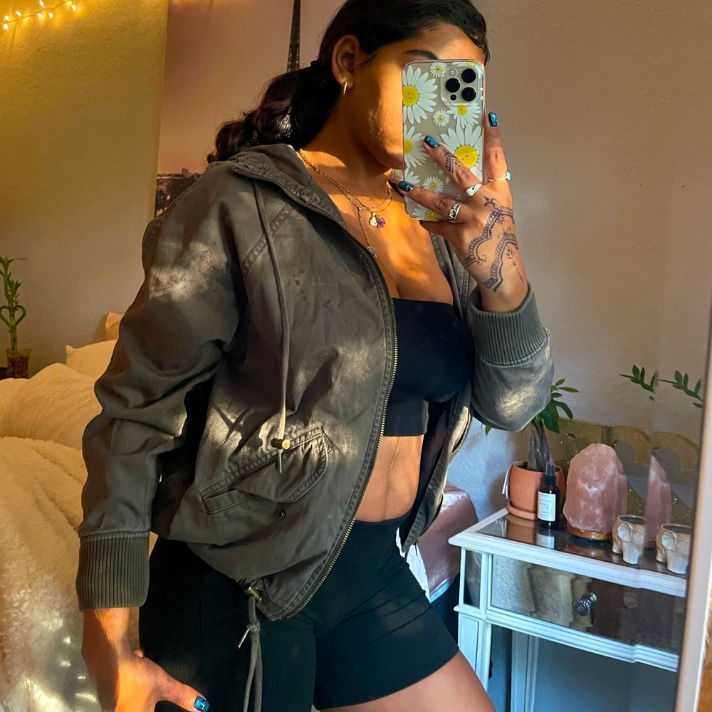 Olive Green Bomber Jacket